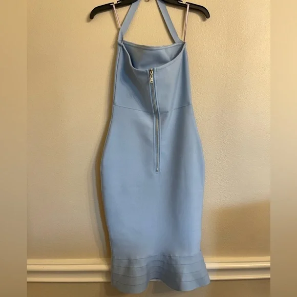 Baby Light Blue Body con Bandage  Fishtail Party Formal Dress Wedding Guest - Picture 5 of 9